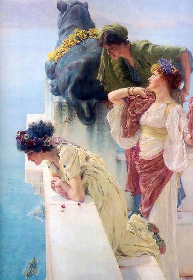 Sir Lawrence Alma-Tadema,OM.RA,RWS A coign of vantage
